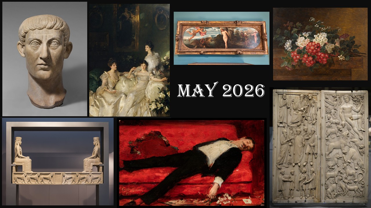 Collage titled ‘May 2026’ featuring artworks from different periods of art.