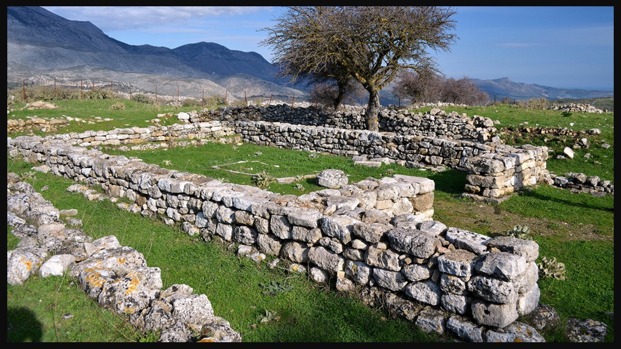 An early Archaic period temple at Prinias, Crete, known as ‘Temple A’.